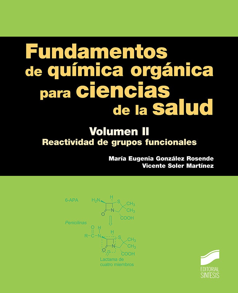 Portada del título fundamentos de química orgánica para ciencias de la salud. volumen 2