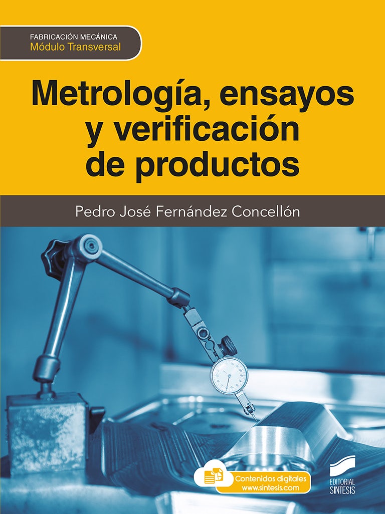 Portada del título metrología, ensayos y verificación de productos