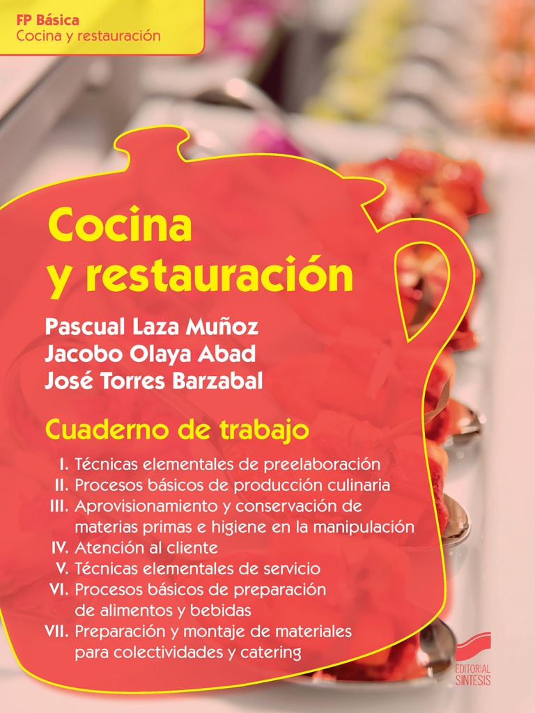 Portada del título cocina y restauración. cuaderno de trabajo del alumno