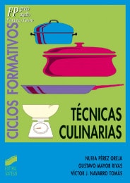 Portada del título técnicas culinarias
