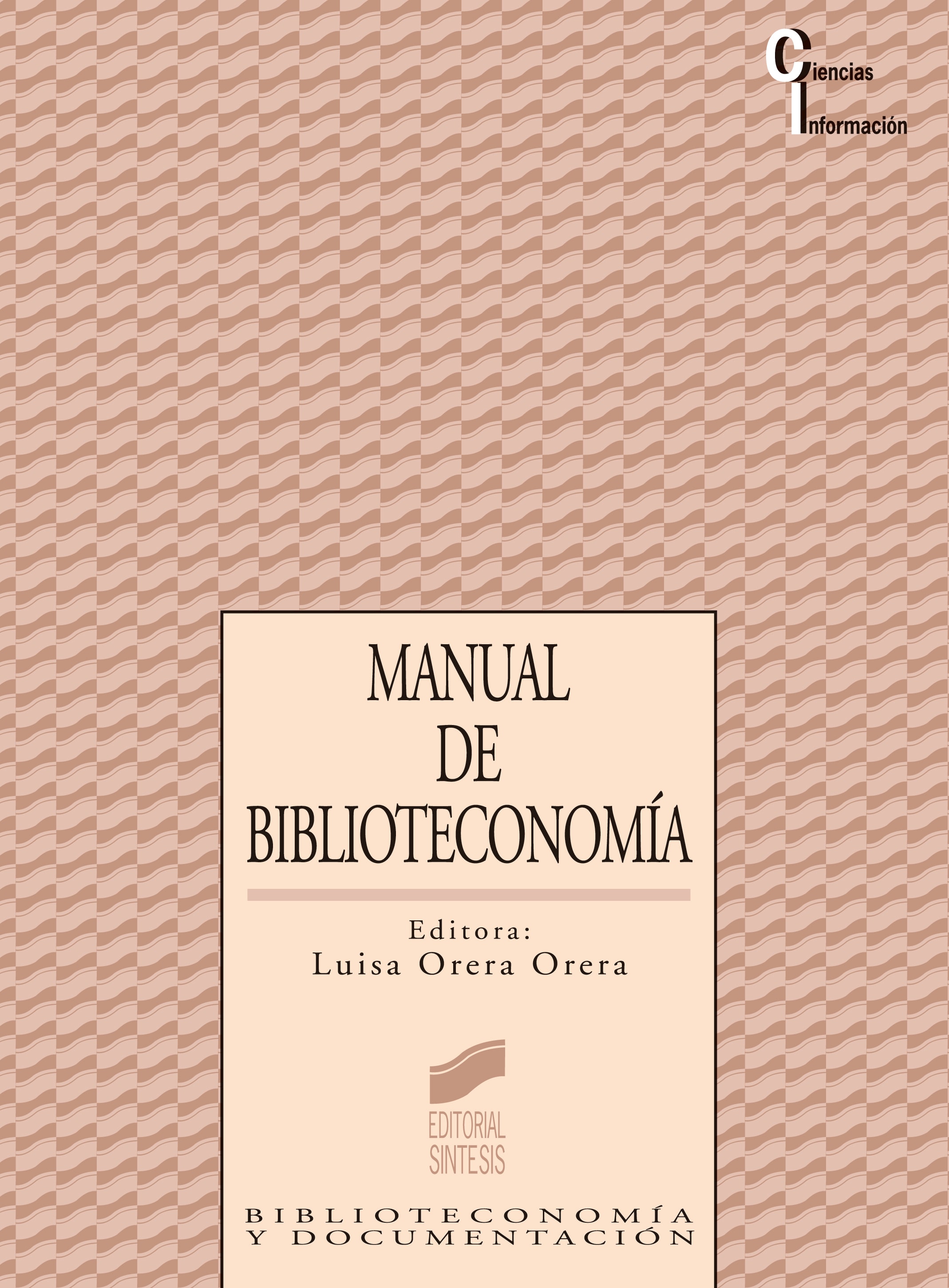 Portada del título manual de biblioteconomía
