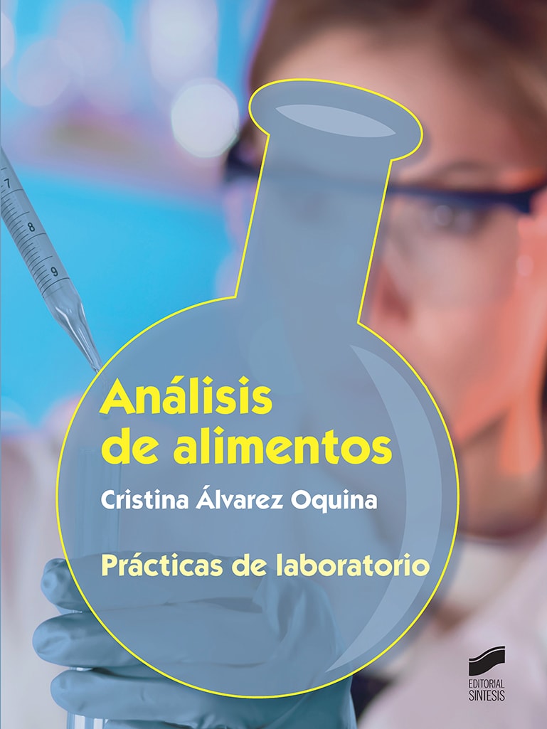 Portada del título análisis de alimentos. prácticas de laboratorio