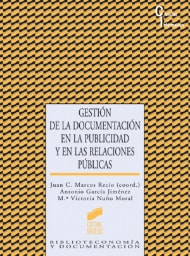 Portada del título gestión de la documentación en la publicidad y en las relaciones públicas
