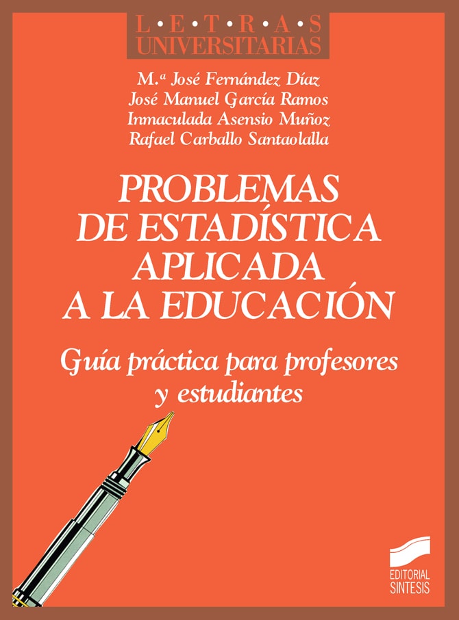 Portada del título problemas de estadística aplicada a la educación