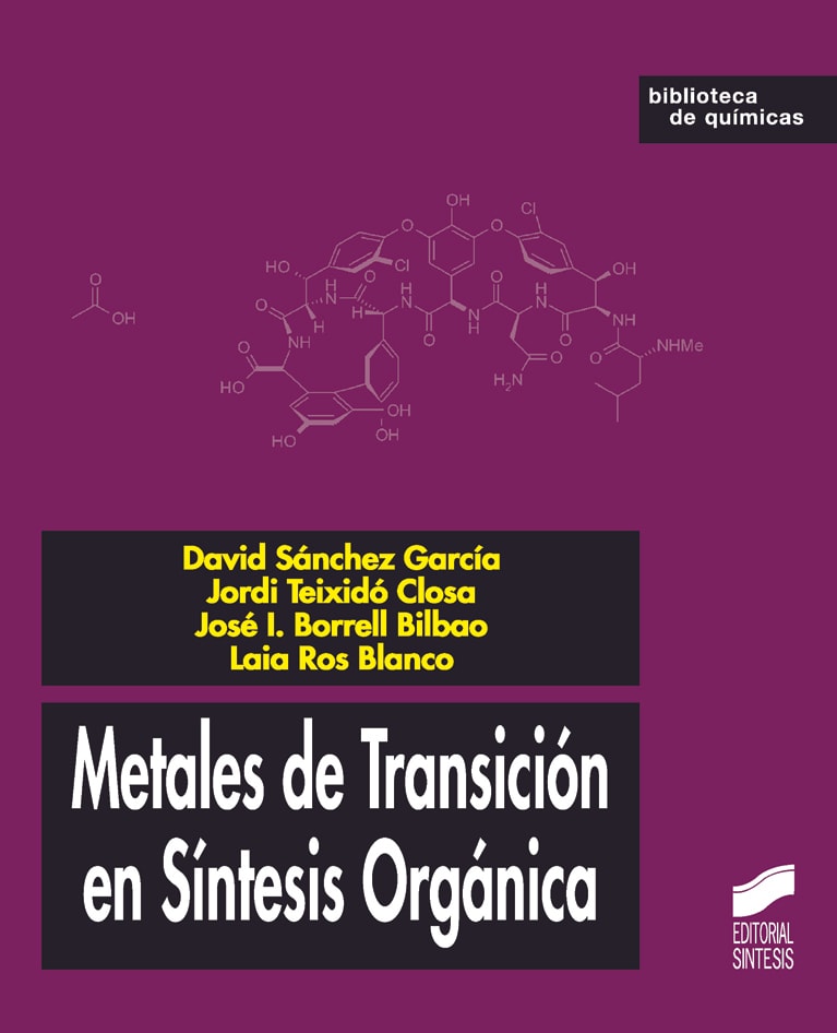 Portada del título metales de transición en síntesis orgánica