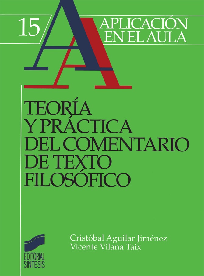 Portada del título teoría y práctica del comentario de texto filosófico