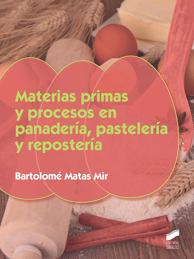 Portada del título materias primas y procesos en panadería, pastelería y repostería