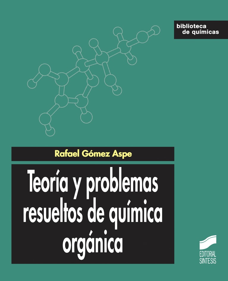 Portada del título teoría y problemas resueltos de química orgánica