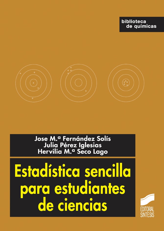 Portada del título estadística sencilla para estudiantes de ciencias