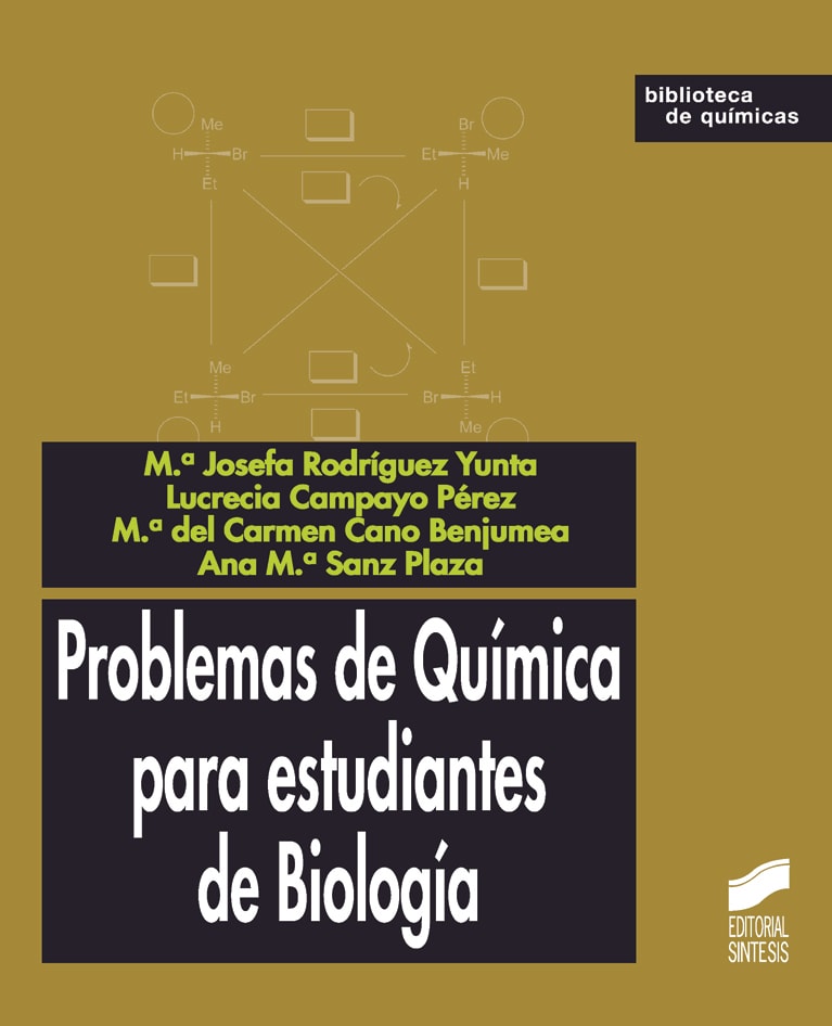 Portada del título problemas de química para estudiantes de biología