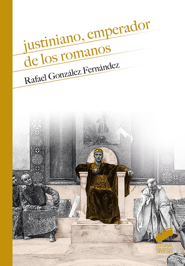 Portada del título justiniano, emperador de los romanos