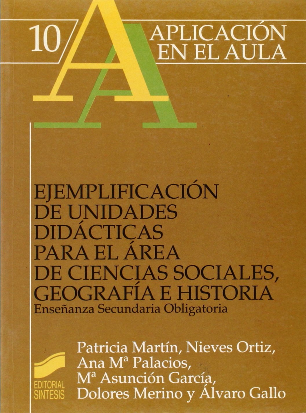 Portada del título ejemplificación de unidades didácticas para el área de ciencias sociales, geografía e historia. eso