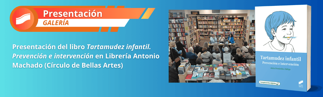 presentación del libro tartamudez infantil. prevención e intervención en librería antonio machado  (círculo de bellas artes)
