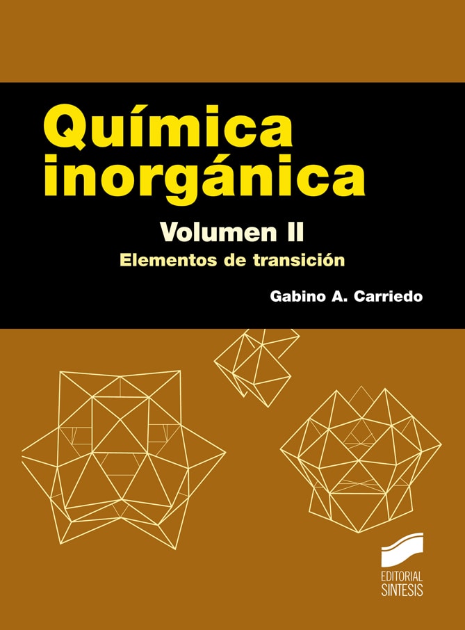 Portada del título química inorgánica. volumen 2: elementos de transición