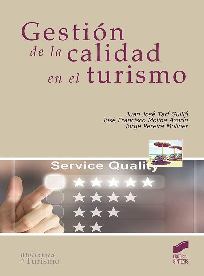 Portada del título gestión de la calidad en el turismo