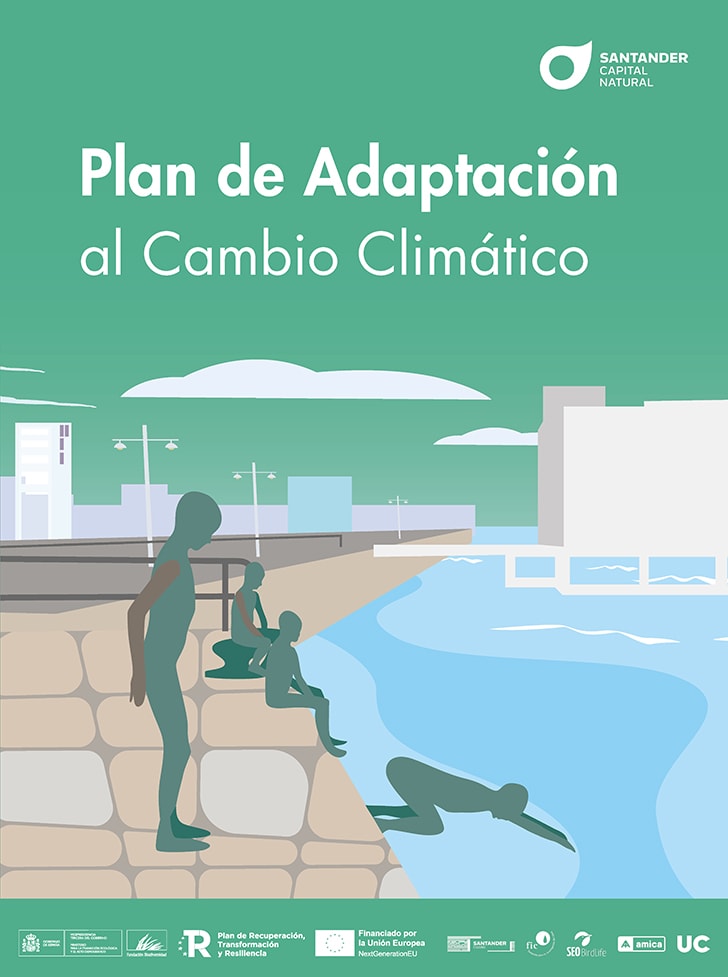 Portada del título plan de adaptación al cambio climático santander capital natural