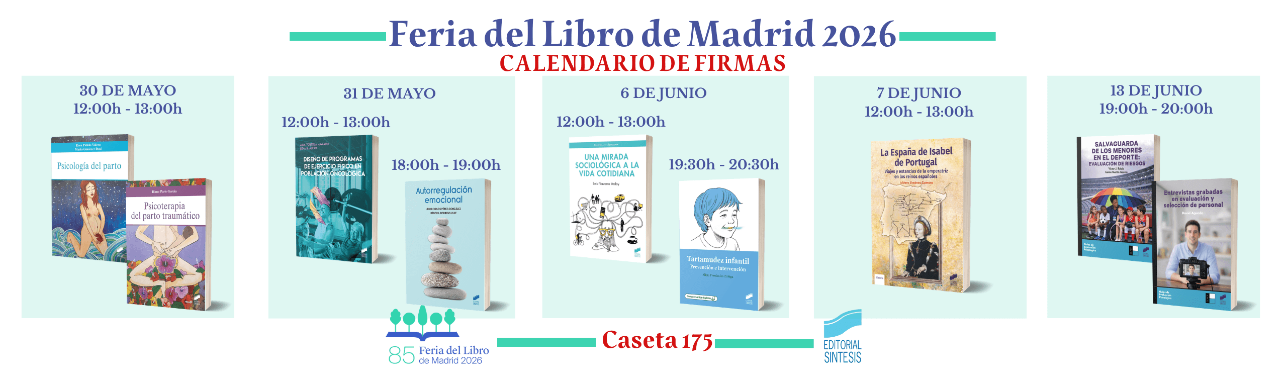 Firmas Feria del Libro de Madrid 2026