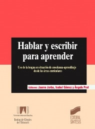 Portada del título hablar y escribir para aprender