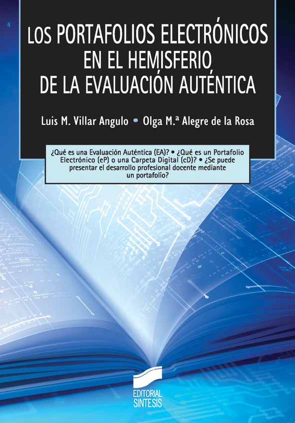 Portada del título los portafolios electrónicos en el hemisferio de la evaluación auténtica