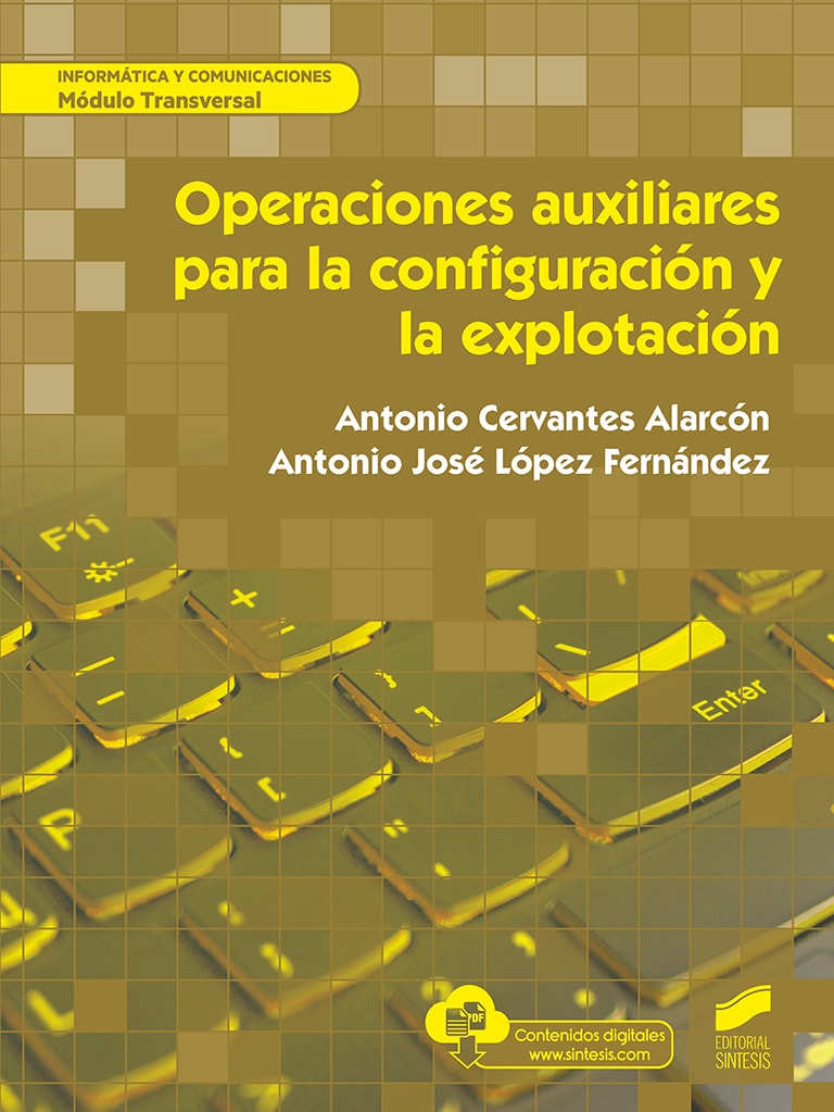 Portada del título operaciones auxiliares para la configuración y la explotación