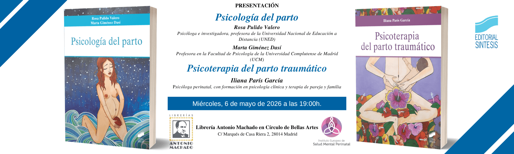 Presentación de los libros Psicología del parto y Psicoterapia del parto traumático