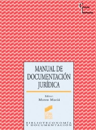 Portada del título manual de documentación jurídica
