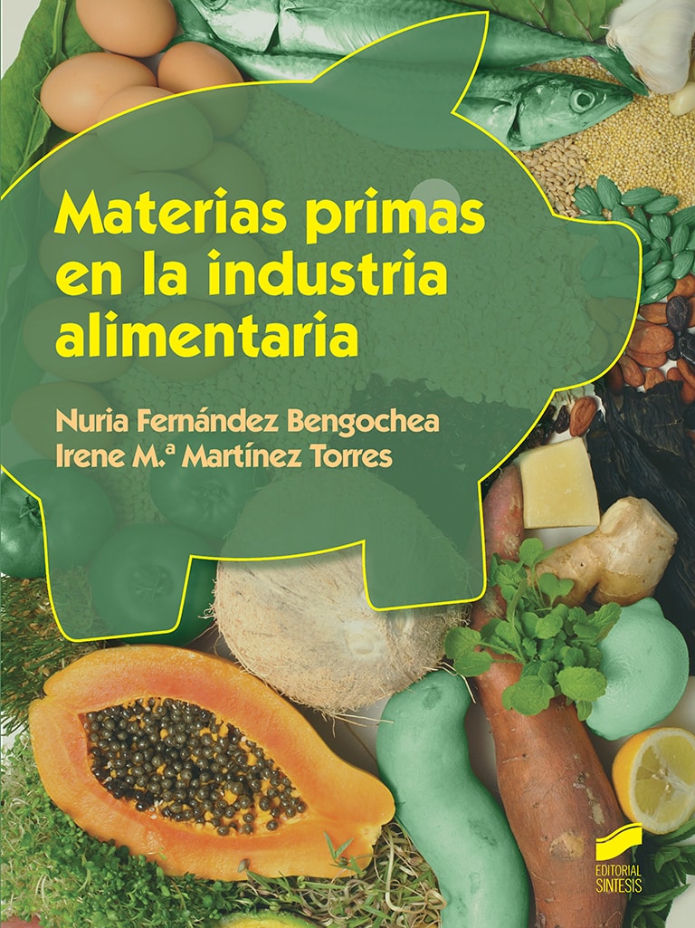 Portada del título materias primas en la industria alimentaria