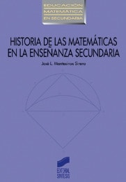 Portada del título historia de las matemáticas en la enseñanza secundaria