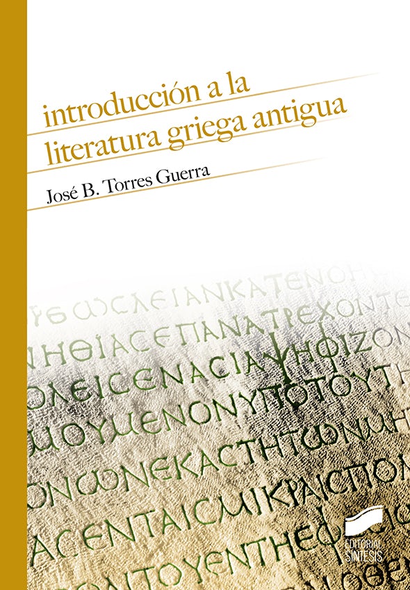 Portada del título introducción a la literatura griega antigua