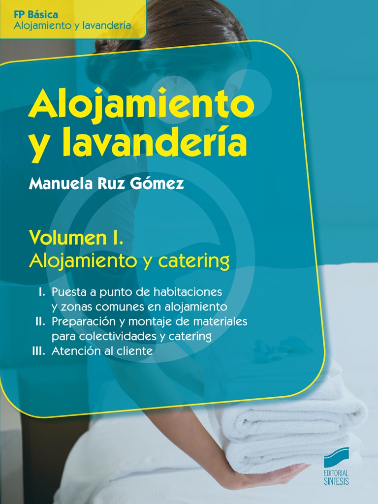 Portada del título alojamiento y lavandería. volumen i: alojamiento y catering