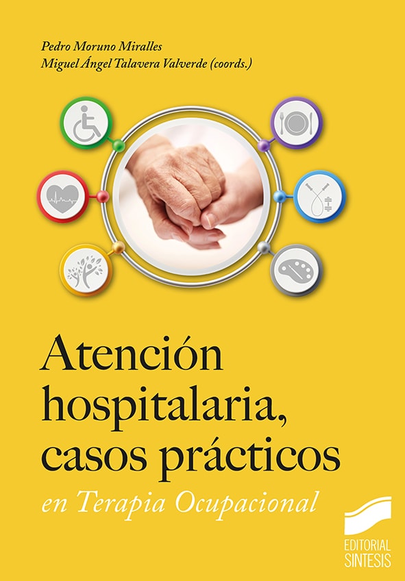 Portada del título atención hospitalaria, casos prácticos en terapia ocupacional