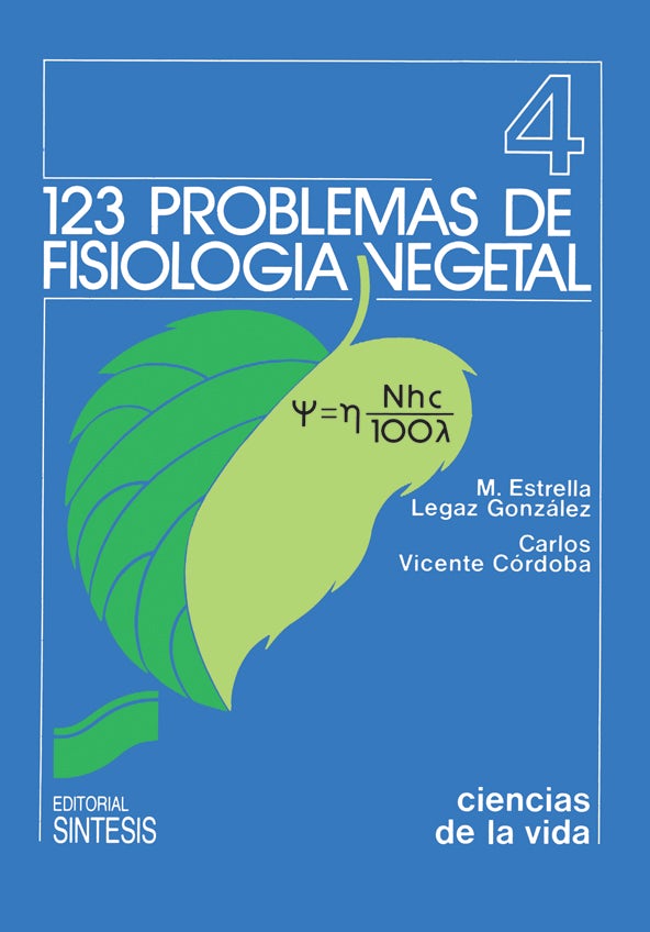 Portada del título 123 problemas de fisiología vegetal