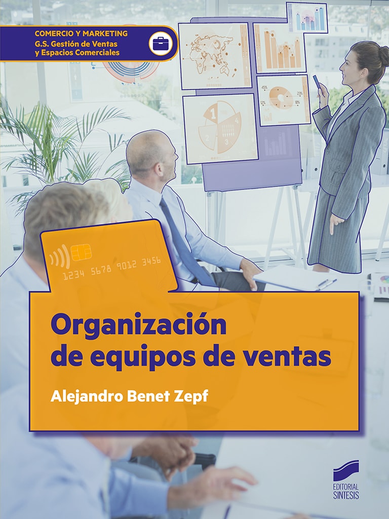 Portada del título organización de equipos de ventas