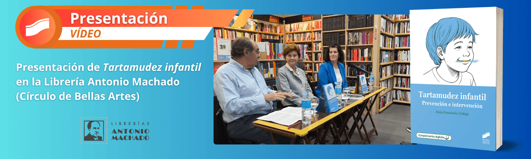 presentación de "tartamudez infantil. prevención e intervención" en la librería antonio machado (círculo de bellas artes)