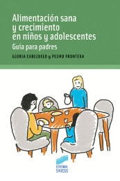 Portada del título alimentación sana y crecimiento en niños y adolescentes