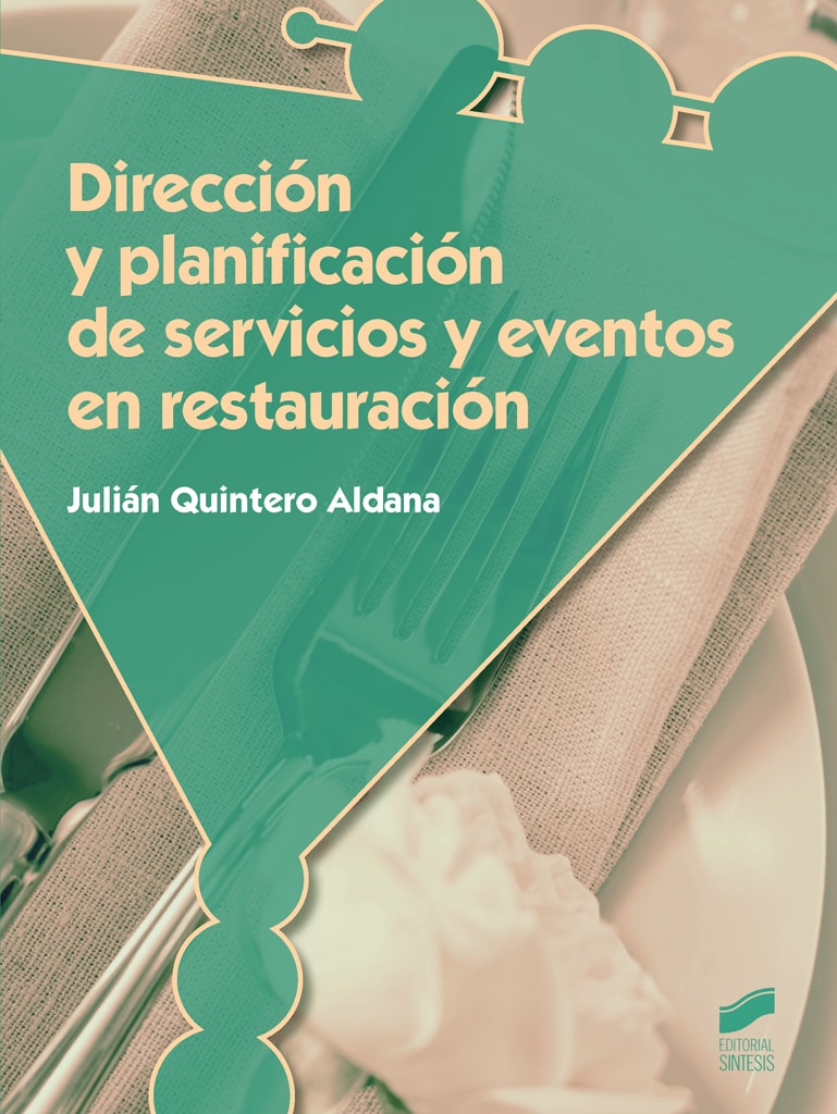 Portada del título dirección y planificación de servicios y eventos en restauración