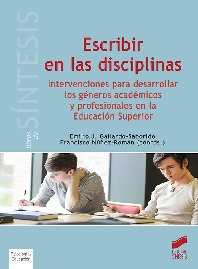 Portada del título escribir en las disciplinas
