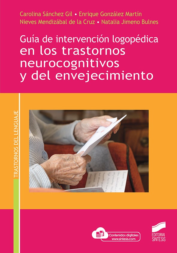 Portada del título guía de intervención logopédica en los trastornos neurocognitivos y del envejecimiento