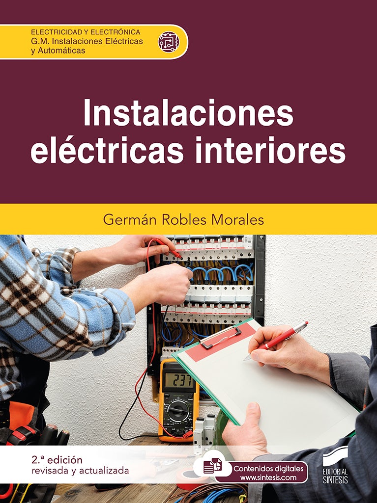 Portada del título instalaciones eléctricas interiores (2.ª edición revisada y actualizada)