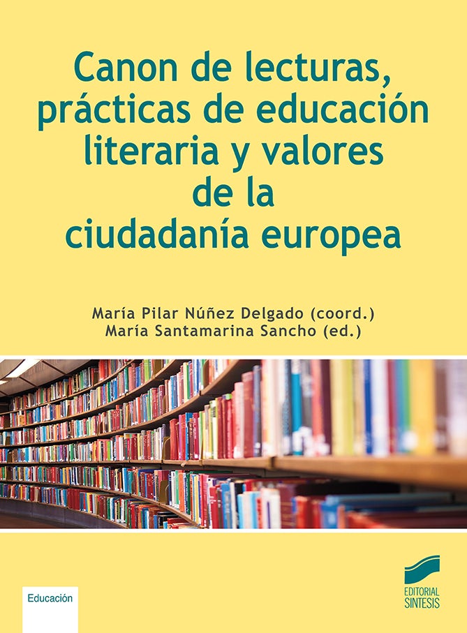 Portada del título canon de lecturas, prácticas de educación literaria y valores de la ciudadanía europea